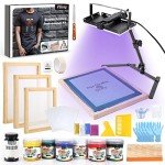 60pcs Screen Printing Kit with UV Exposure Lamp
