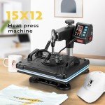 VIVOHOME 5 in 1 Heat Press Machine 12"x15