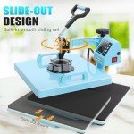 8-in-1 Heat Press Machine with Multiple Attachments