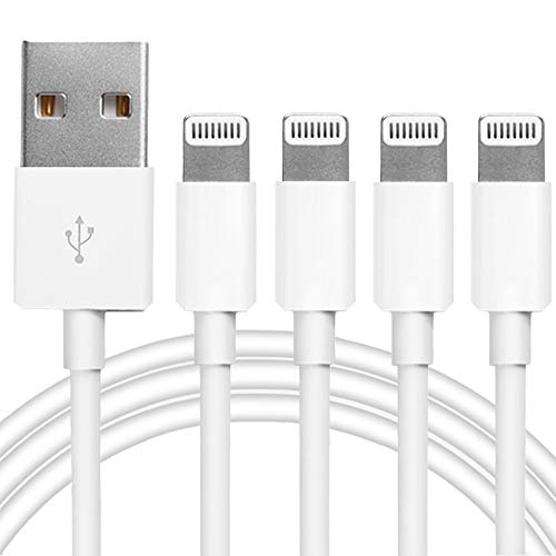 4-Pack Apple MFi Lightning to USB Charging Cables