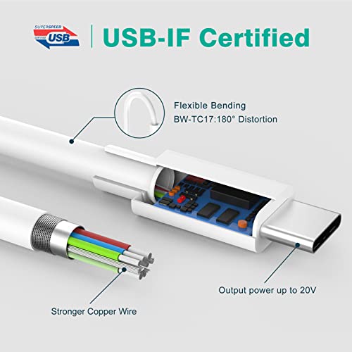 6.6ft USB-C Charging Cable for MacBook & iPad Pro