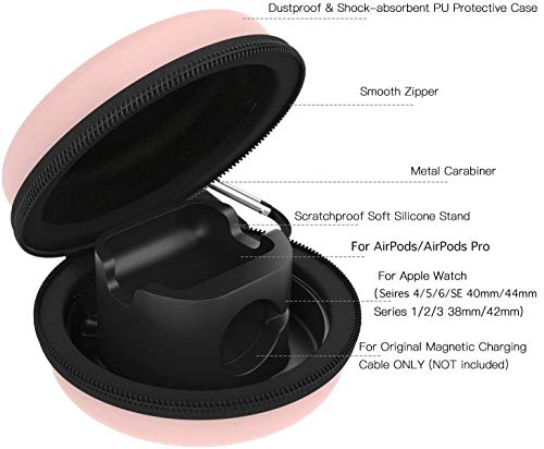 MoKo Rose Gold Travel Case for Apple Watch & AirPods
