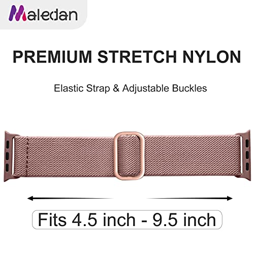 Maledan 10 Pack Stretchy Nylon Bands for Apple Watch