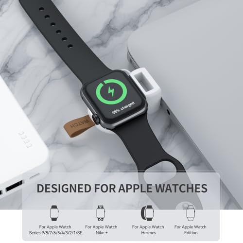 Portable Wireless Charger for Apple Watch - White