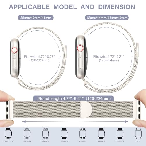BELONGME 3-Pack Mesh Loop for Apple Watch