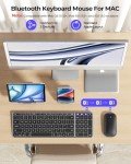 Rechargeable Bluetooth Keyboard and Mouse for Mac