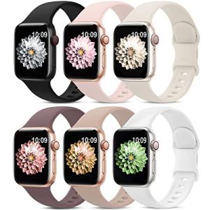 6 Pack Silicone Sport Bands for Apple Watch