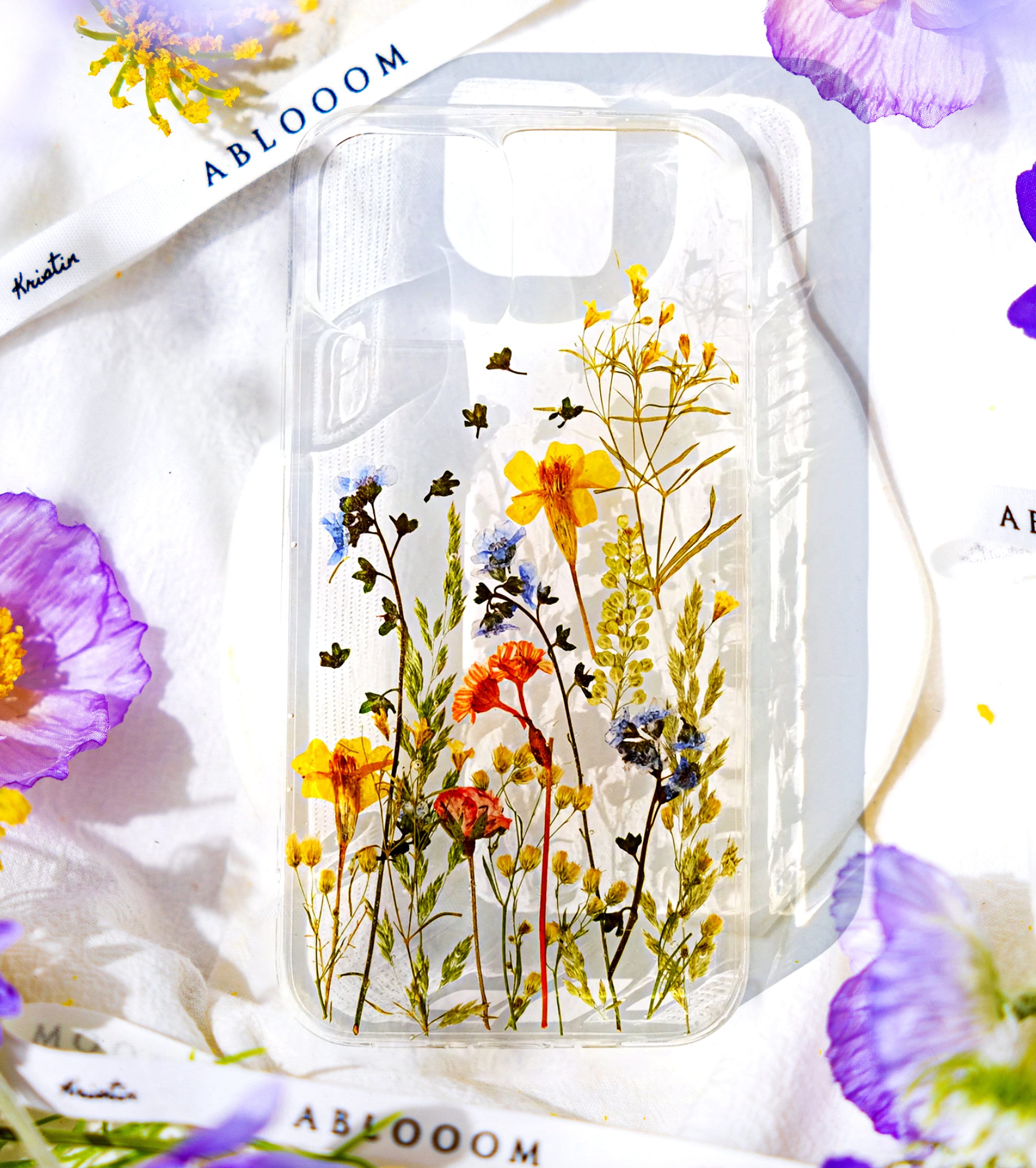 Pressed Flower iPhone and Samsung Galaxy Case