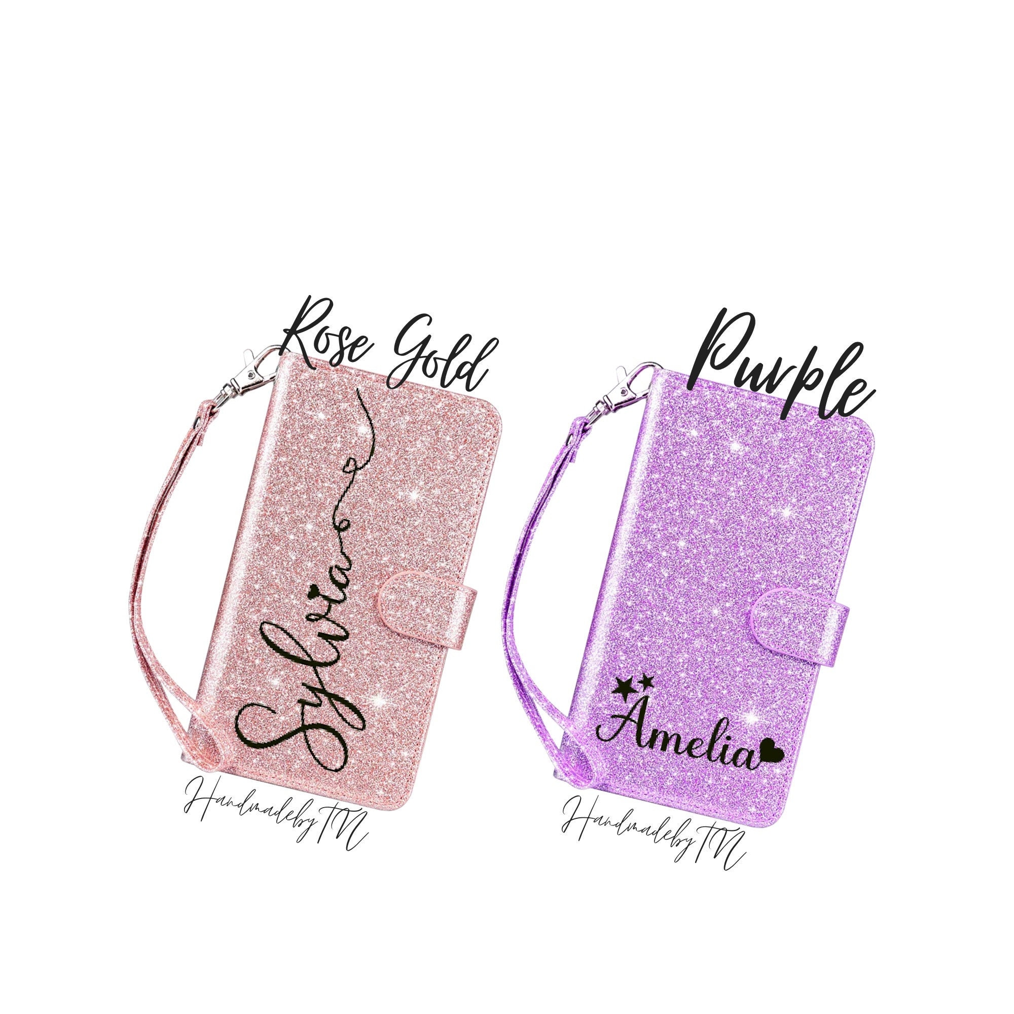 Glitter Wallet Case for iPhone and Galaxy Phones