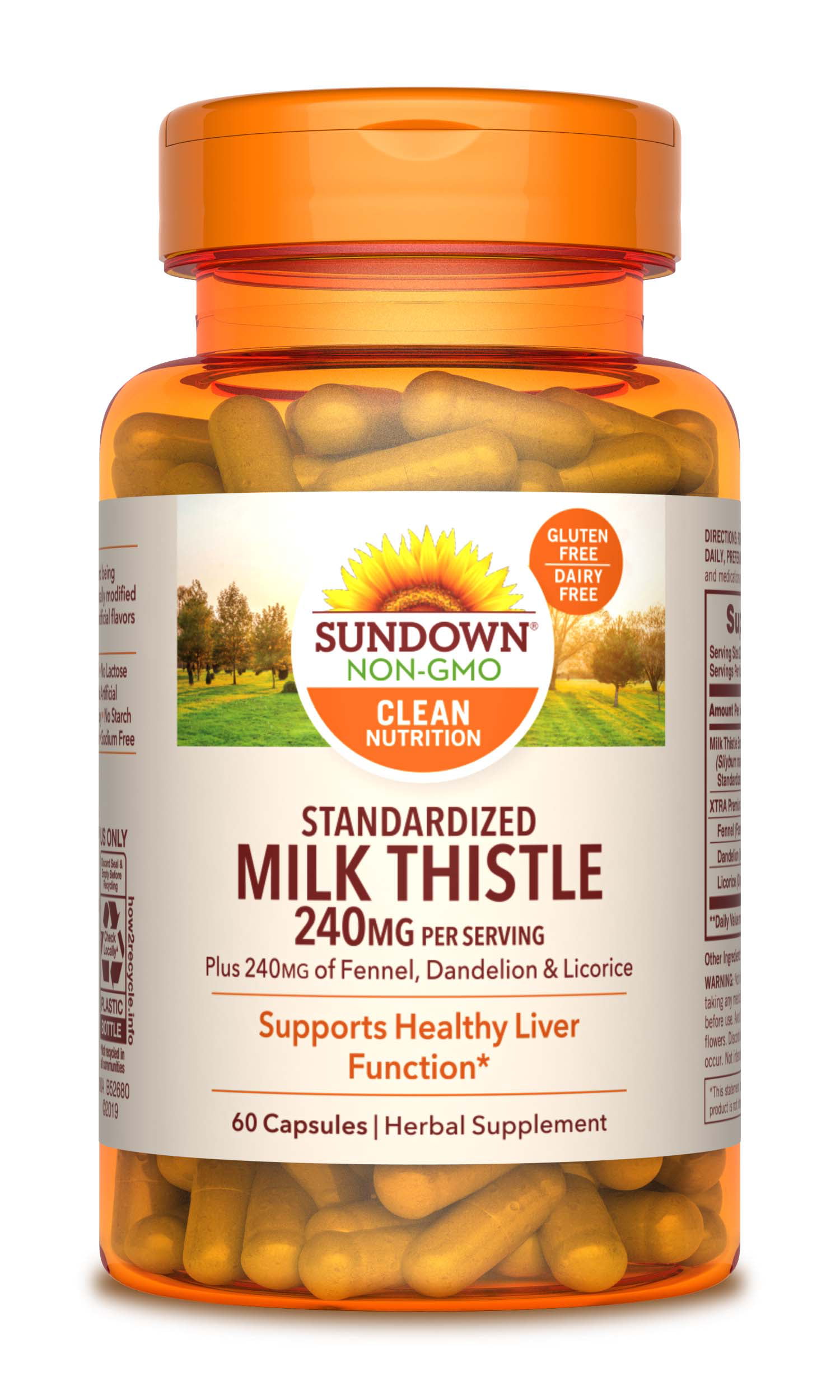 Sundown Naturals® Milk Thistle XTRA 240 mg, 60 Capsules