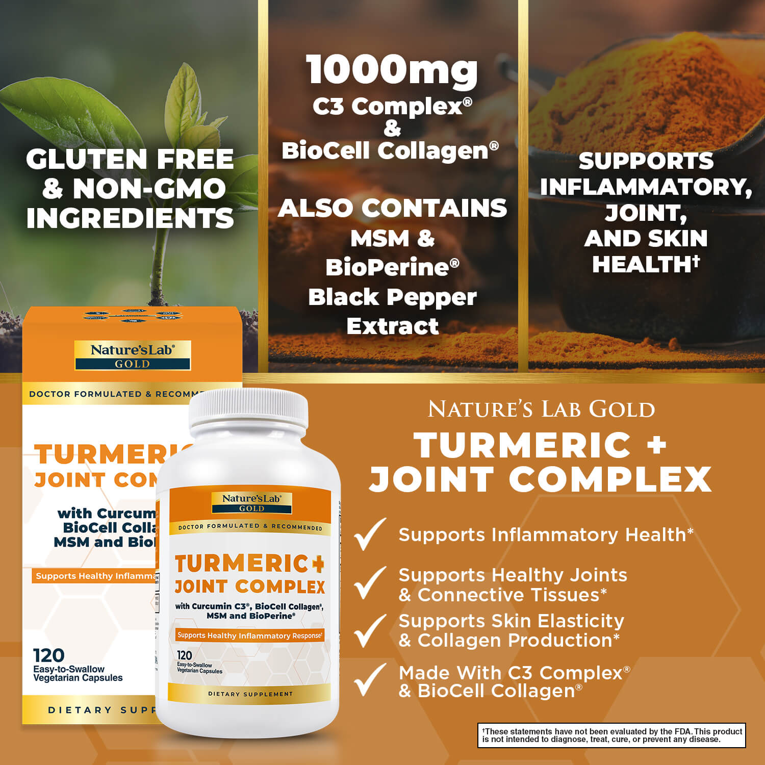 Gold Turmeric Joint Complex with BioCell Collagen