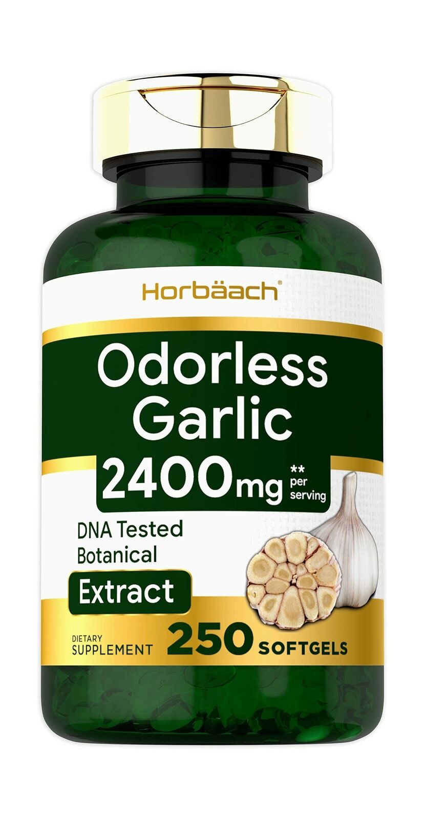 3600mg Odorless Garlic Softgels | Non-GMO, Gluten-Free