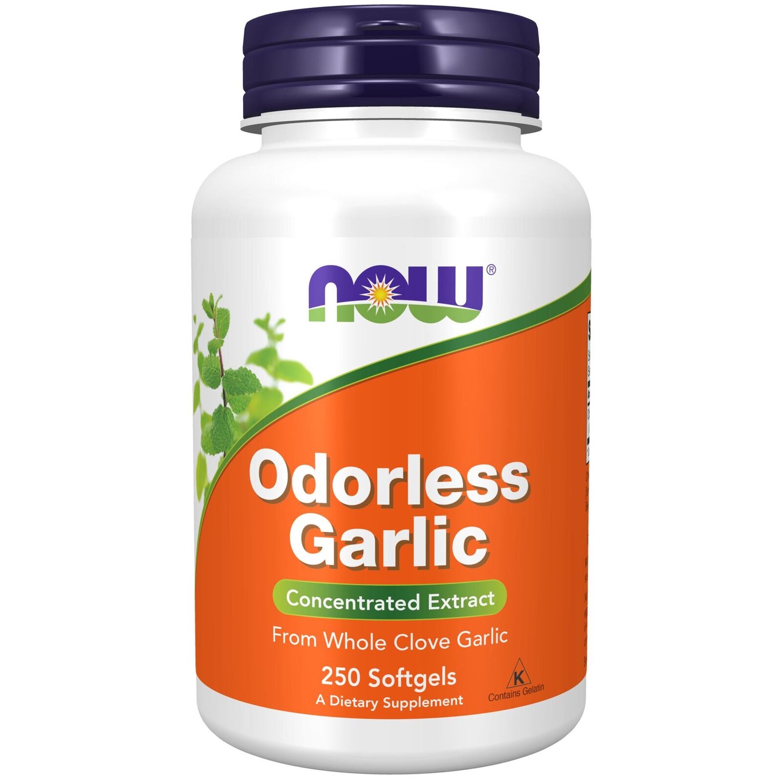 NOW Odorless Garlic Concentrated Extract Capsules (250)