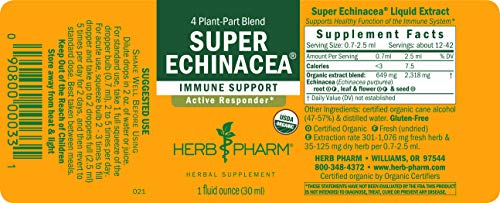Certified Organic Echinacea Liquid Extract - 1oz