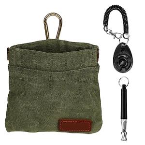 Dog Treat Pouch with Clicker and Whistle Set