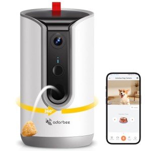 Smart Pet Camera with Treat Dispenser & 360 Tracking