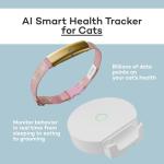 Smart Cat Collar Health Tracker with Alerts (Red)
