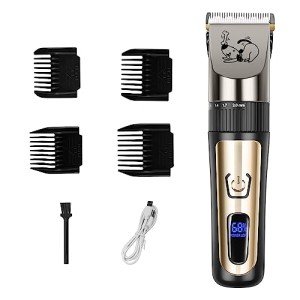 Quiet Cordless Dog Clippers with Adjustable Comb