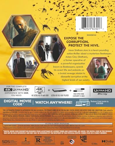 The Beekeeper Movie: 4K Ultra HD + Digital