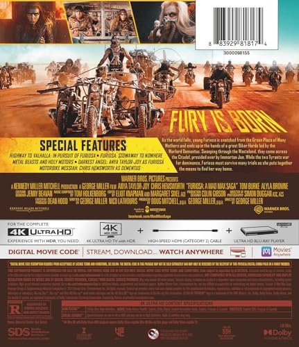 Furiosa: A Mad Max Saga (4K Ultra HD + Digital)