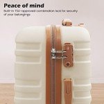 Coolife 3-Piece Hardside Luggage Set with TSA Lock