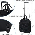 KROSER 16-Inch Lightweight Underseat Suitcase - Black