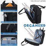 KROSER 16-Inch Lightweight Underseat Suitcase - Black