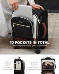 LOVEVOOK 16-Inch Underseat Luggage with Wheels
