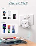 Addtam Type G Plug Adapter with USB Ports