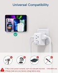 2-Pack European Travel Plug Adapter with USB Ports