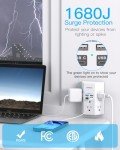 5-Outlet Surge Protector with 4 USB Ports
