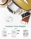 Addtam Type G Plug Adapter with USB Ports