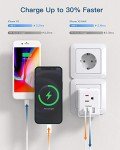 2-Pack European Travel Plug Adapter with USB Ports