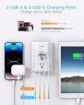 5-Outlet Surge Protector with 4 USB Ports