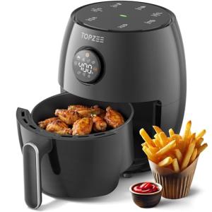 Compact 2.1QT Air Fryer with 4 Cooking Functions