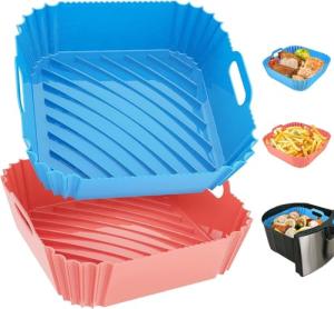 Square Silicone Liners for Air Fryers - 2 Pack