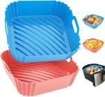 Square Silicone Liners for Air Fryers - 2 Pack