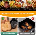 150pcs Square Air Fryer Liners, 8.7" Non-Stick
