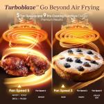 6-Qt Non-Stick Air Fryer with 9 Functions