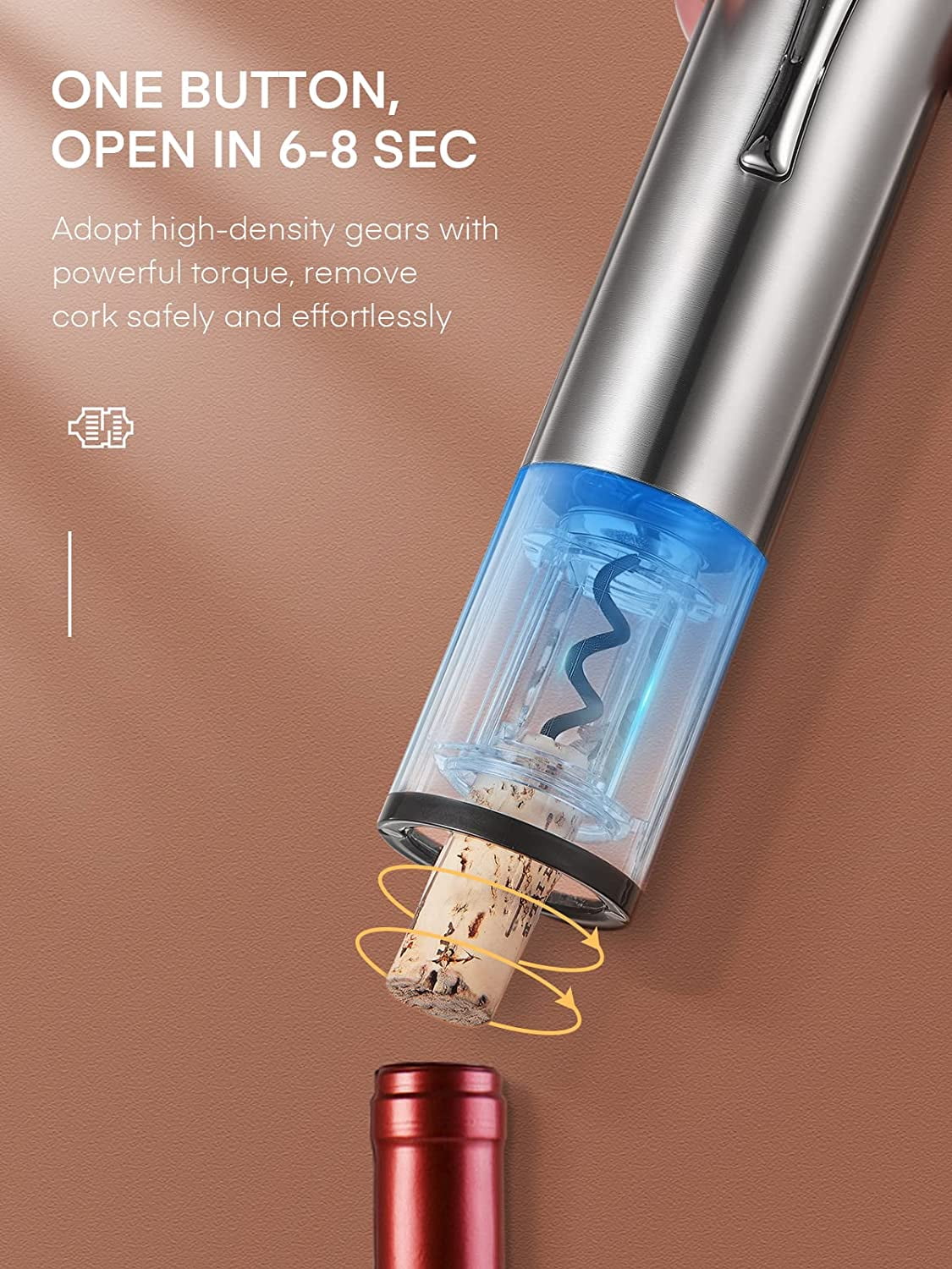 Cordless Electric Wine Opener with Charging Base