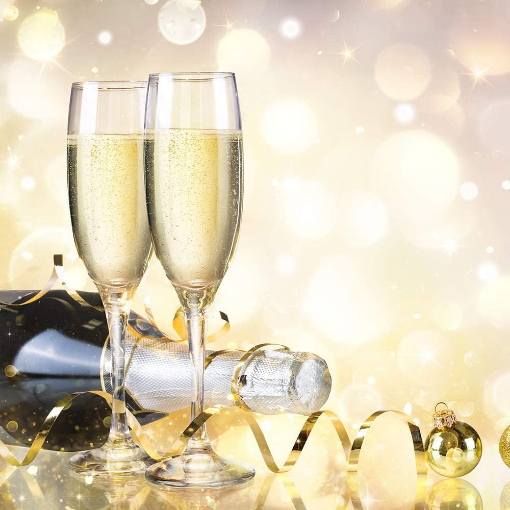Set of 8 Thin Stem Champagne Flutes