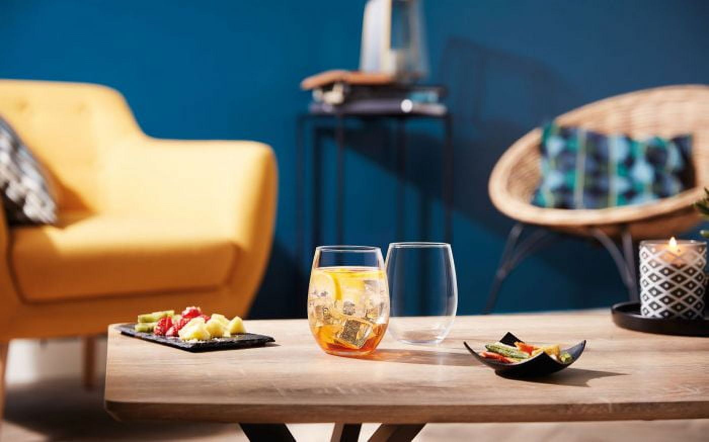 12-Piece Set Luminarc Stemless Wine Glass