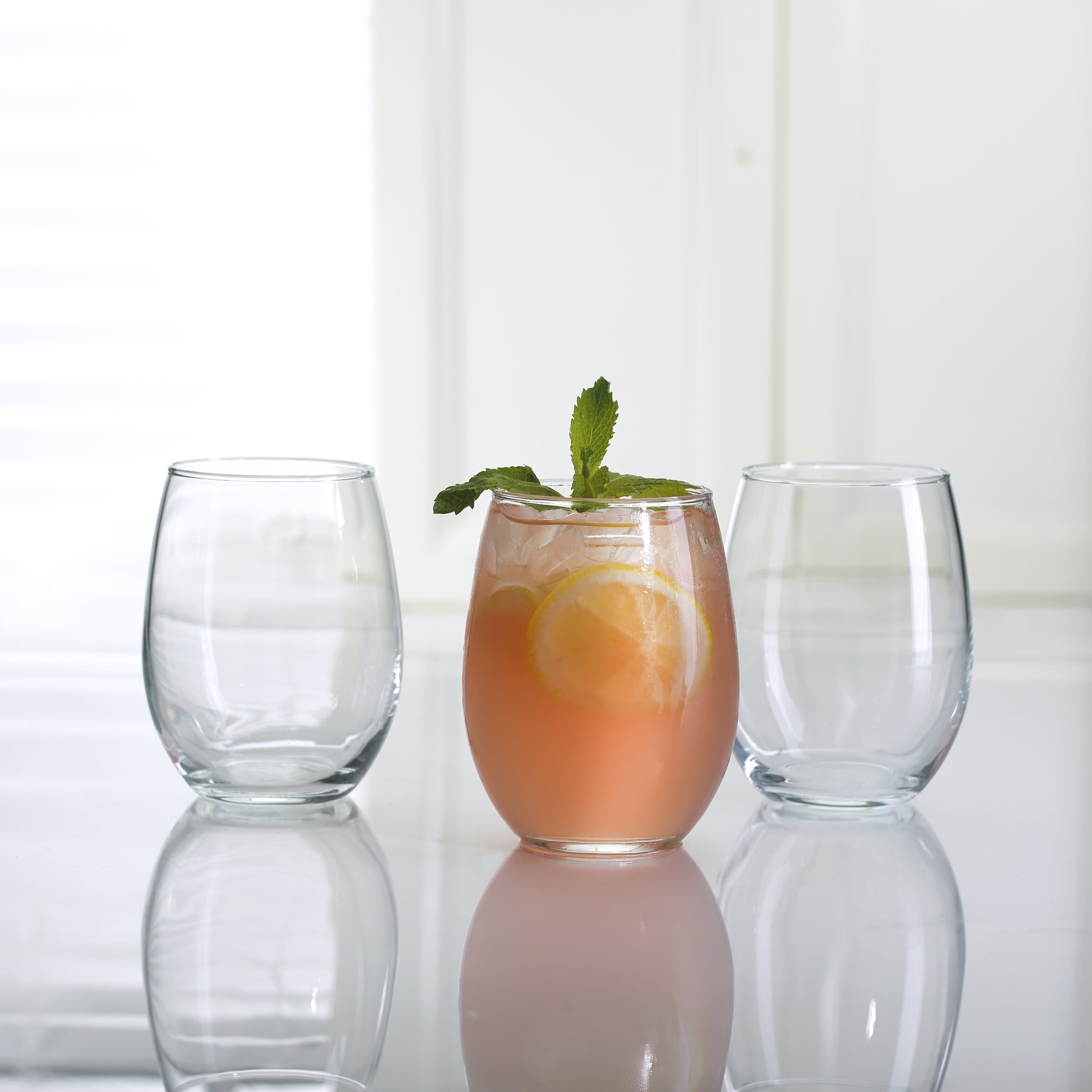 12-Piece Set Luminarc Stemless Wine Glass