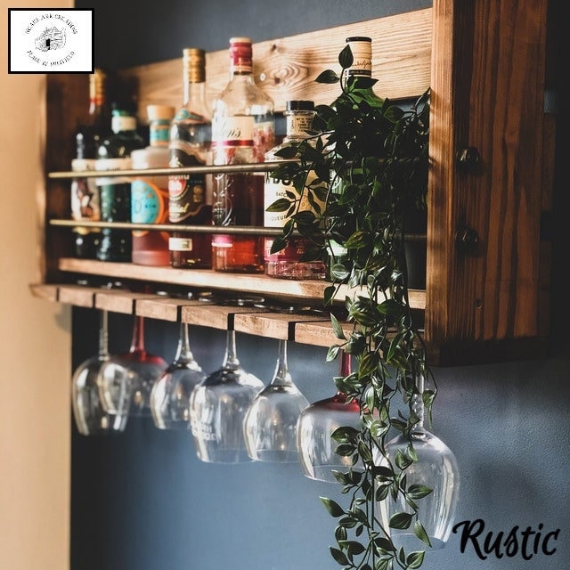 Wall Mounted Mini Bar and Wine Rack