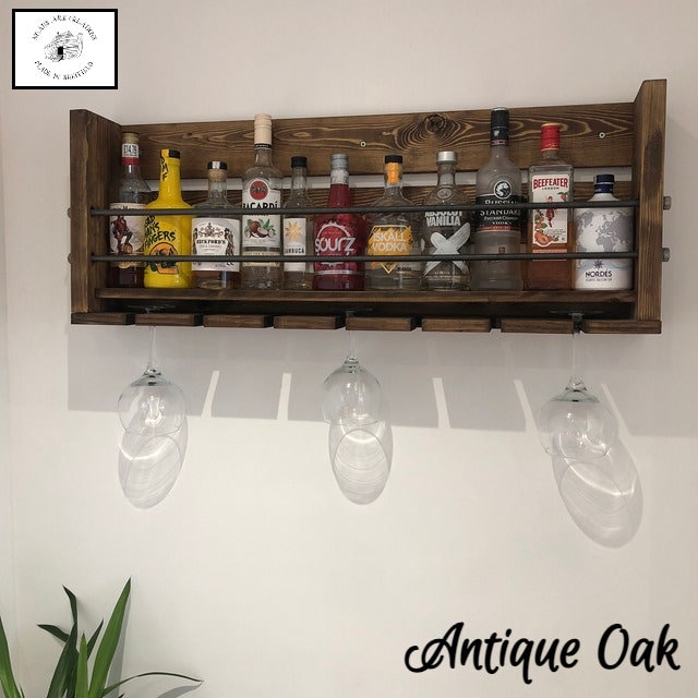 Wall Mounted Mini Bar and Wine Rack