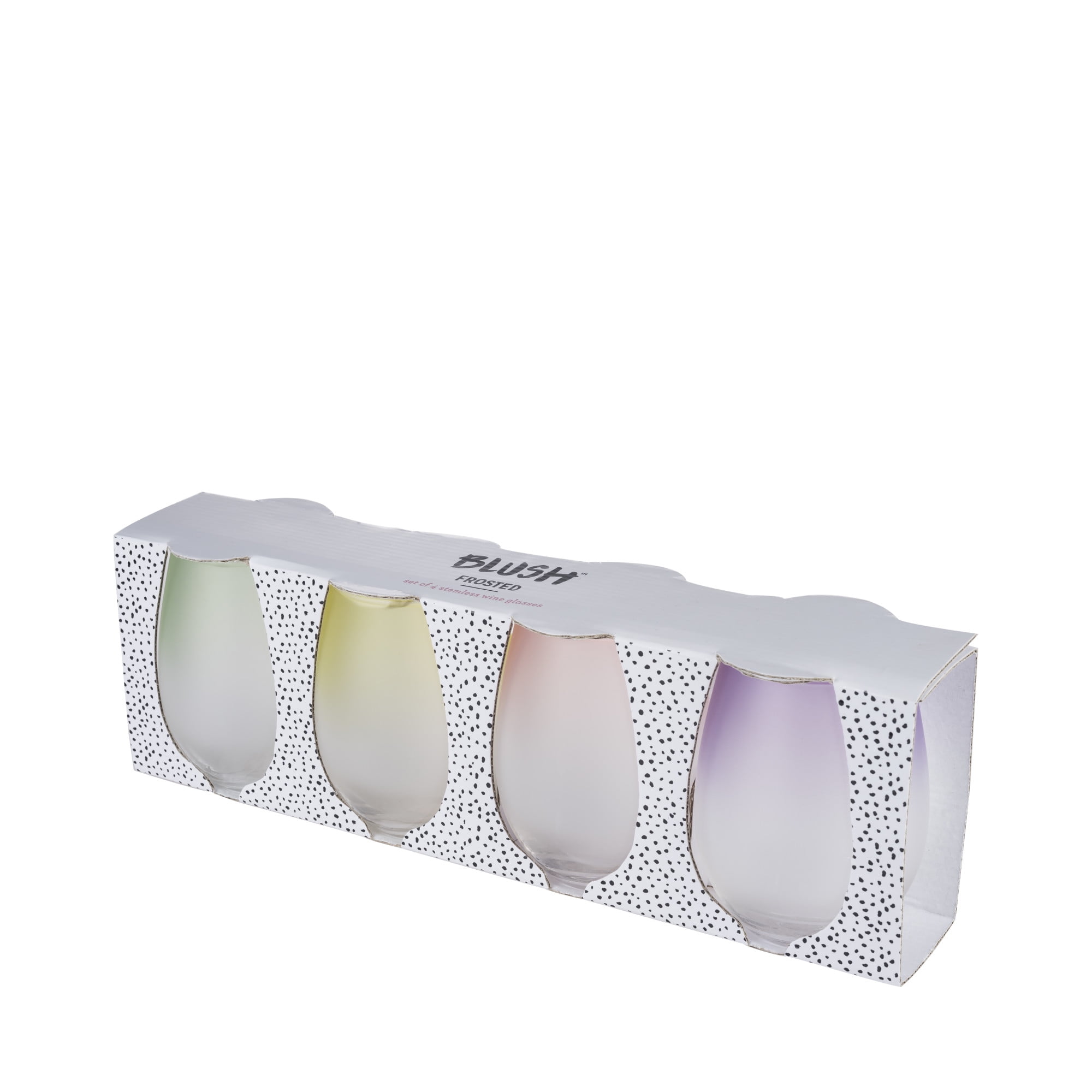 Ombre Stemless Wine Glasses in Blush