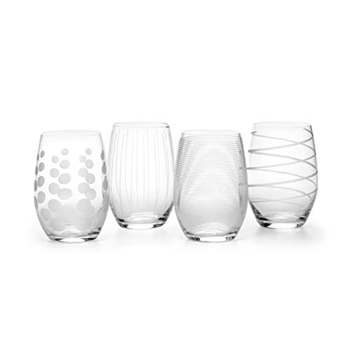 Mikasa Silver Stemless Wine Glasses - Set of 4