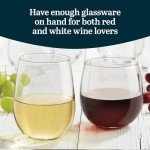 Libbey Stemless Wine Glasses - Set of 12