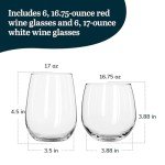 Libbey Stemless Wine Glasses - Set of 12