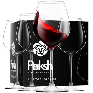 Set of 4 stemmed red wine glasses 532ml